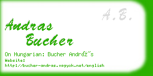 andras bucher business card